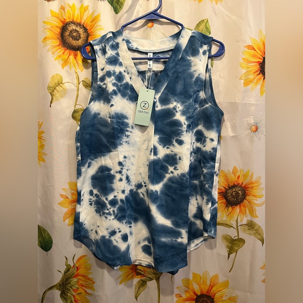 Blue Tie-Dye Women's Top